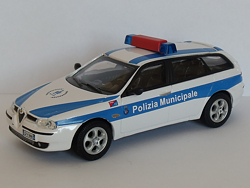 Alfa Romeo 156 Sportwagon - Polizia Municipale, Hongwell, Cararama, 1:43