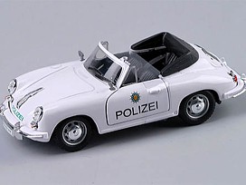 Porsche 356B Cabriolet Open Top Polizei; Hongwell; 1:43